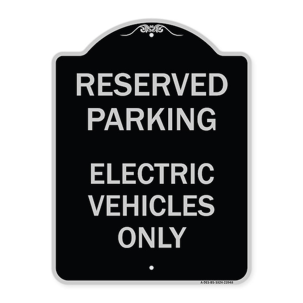 Signmission For Electrical Cars Reserved Parking Electric Vehicles Heavy-Gauge Alum, 24" x 18", BS-1824-23948 A-DES-BS-1824-23948 - main